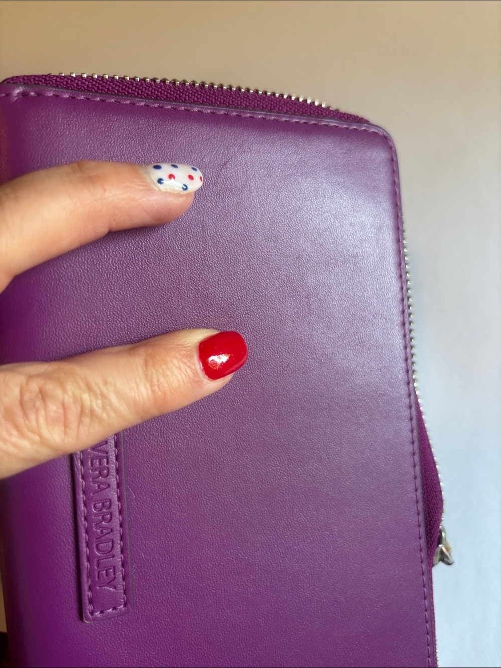 Vera Bradley purple/Magenta Zip Wallet - Picture 9 of 11